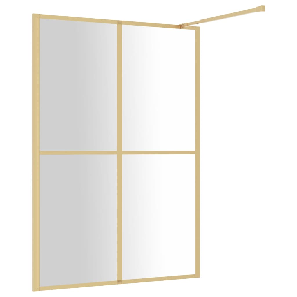 Mampara de ducha para cabina de ducha ESG vidrio transparente Dorado 140x195cm