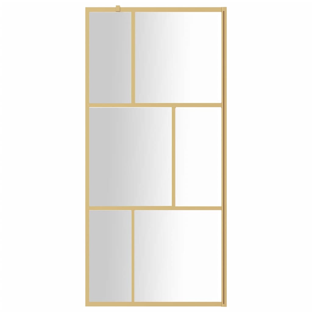 Mampara de ducha para cabina de ducha con cristal transparente ESG Dorado 80x195cm