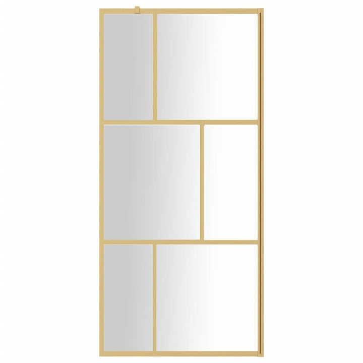 Mampara de ducha para cabina de ducha con cristal transparente ESG Dorado 80x195cm