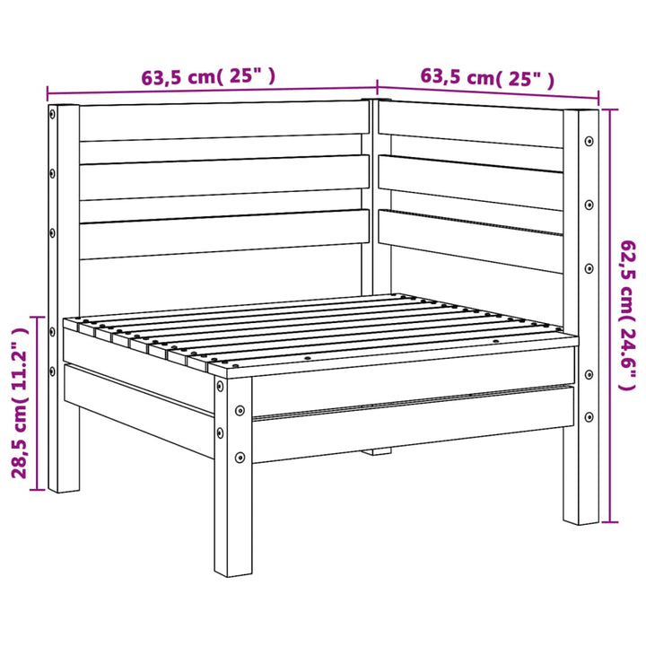 Garten-Ecksofa Massivholz Douglasie