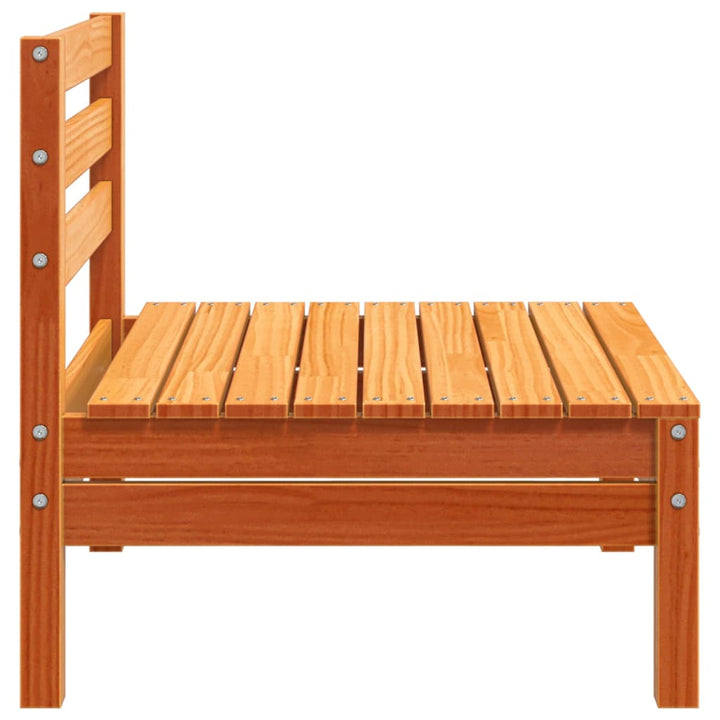 Gartensofas ohne Armlehnen 2 Stk. Wachsbraun Massivholz Kiefer