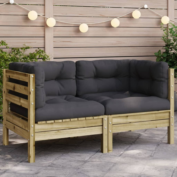 Garten-Ecksofa mit Kissen Kiefernholz Imprägniert