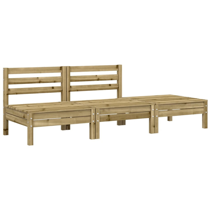 Gartensofa mit Kissen und Hocker 2-Sitzer