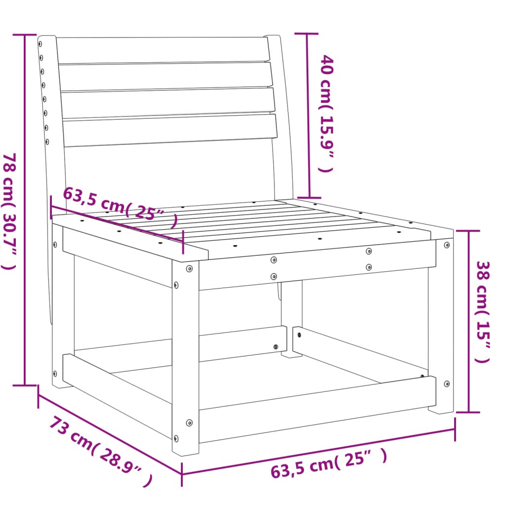 Gartensofa Massivholz Douglasie