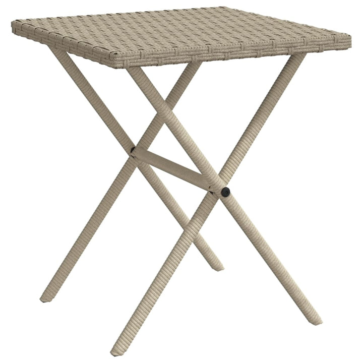 Sonnenliegen 2 Stk. mit Tisch Hellgrau Poly Rattan