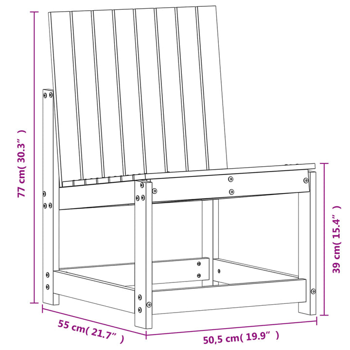 Gartenstuhl 50,5x55x77 cm Massivholz Douglasie