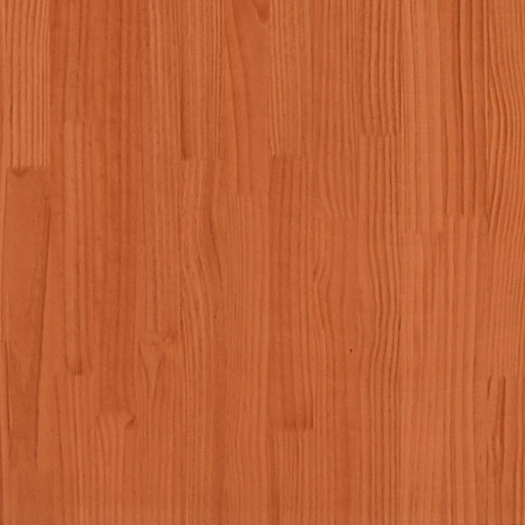 Tumbona cera marrón 199,5x62x55 cm madera maciza de pino