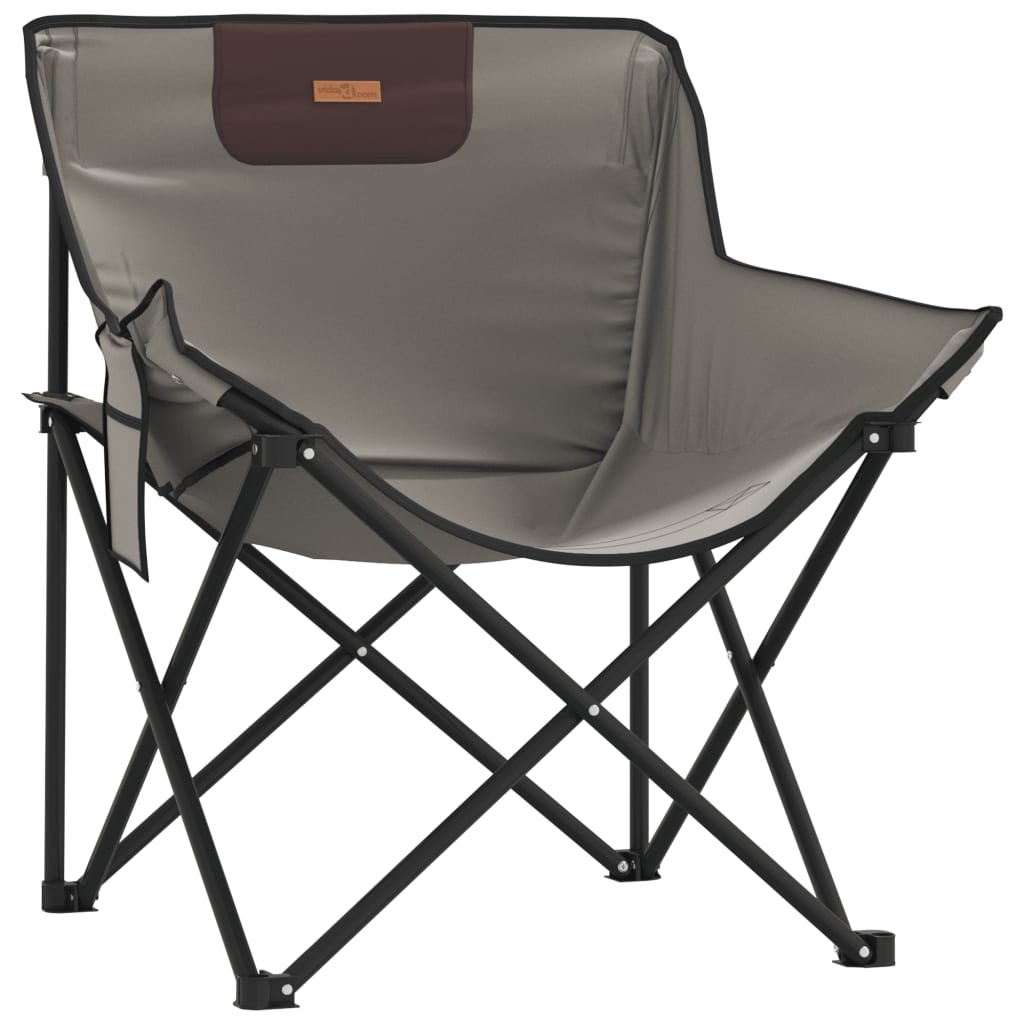 Campingstühle 2 Stk. mit Tasche Klappbar Grau