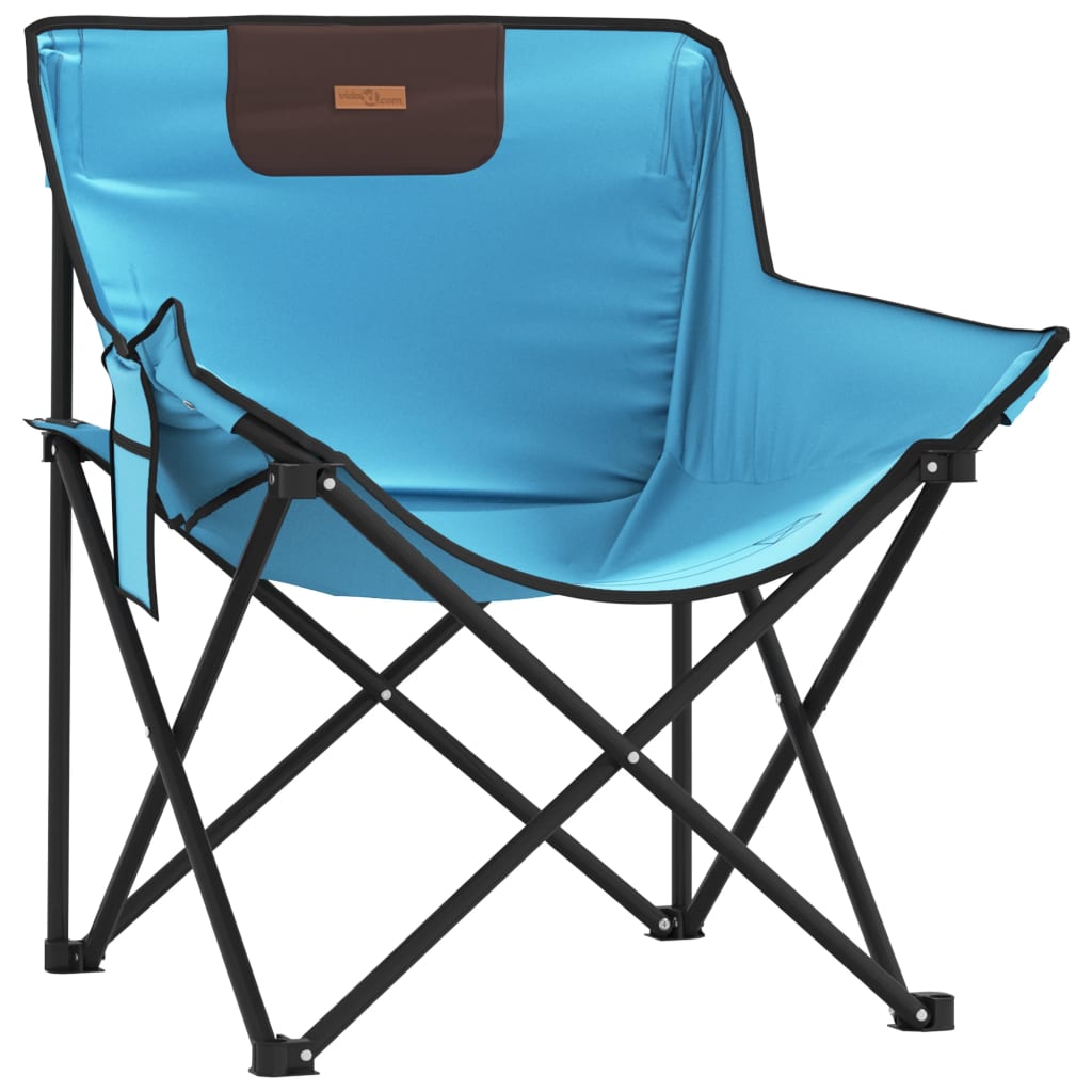 Campingstühle 2 Stk. mit Tasche Klappbar Hellblau