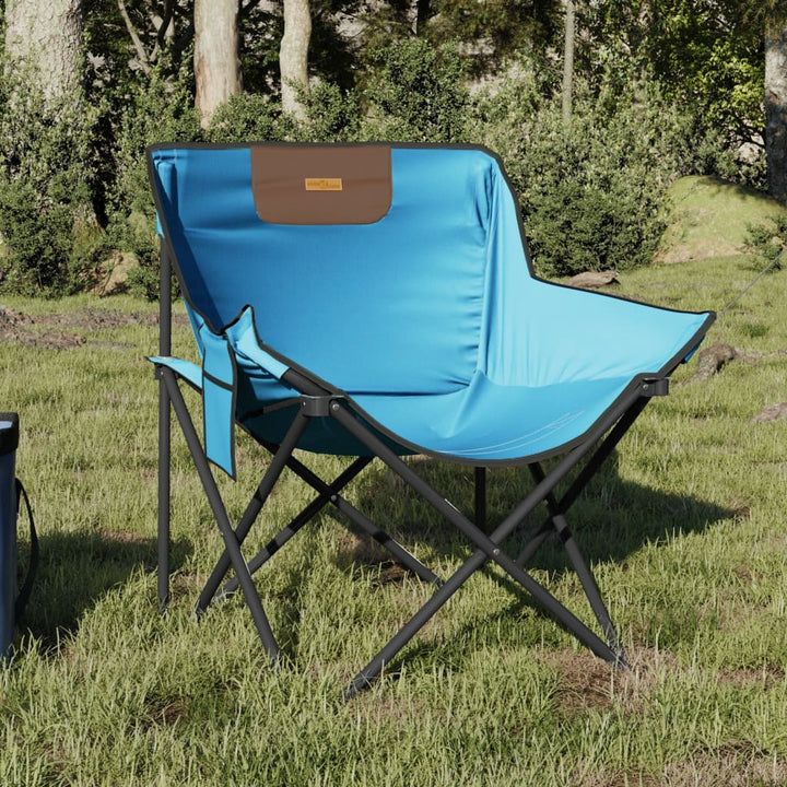 Campingstühle 2 Stk. mit Tasche Klappbar Hellblau