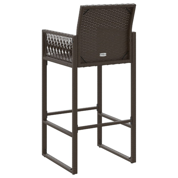 Garten-Barhocker 2 Stk. Braun Poly Rattan