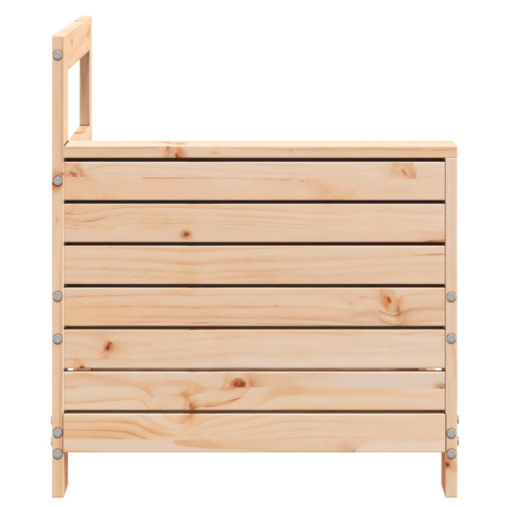 Sofá de jardín con reposabrazos 69x62x70,5 cm madera maciza de pino