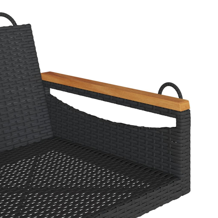 Hängesessel Schwarz 63x62x40 cm Poly Rattan