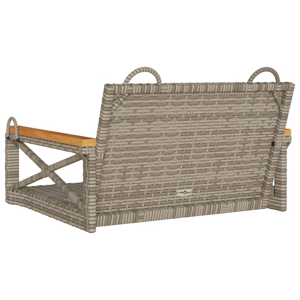 Hängesessel Grau 63x62x40 cm Poly Rattan