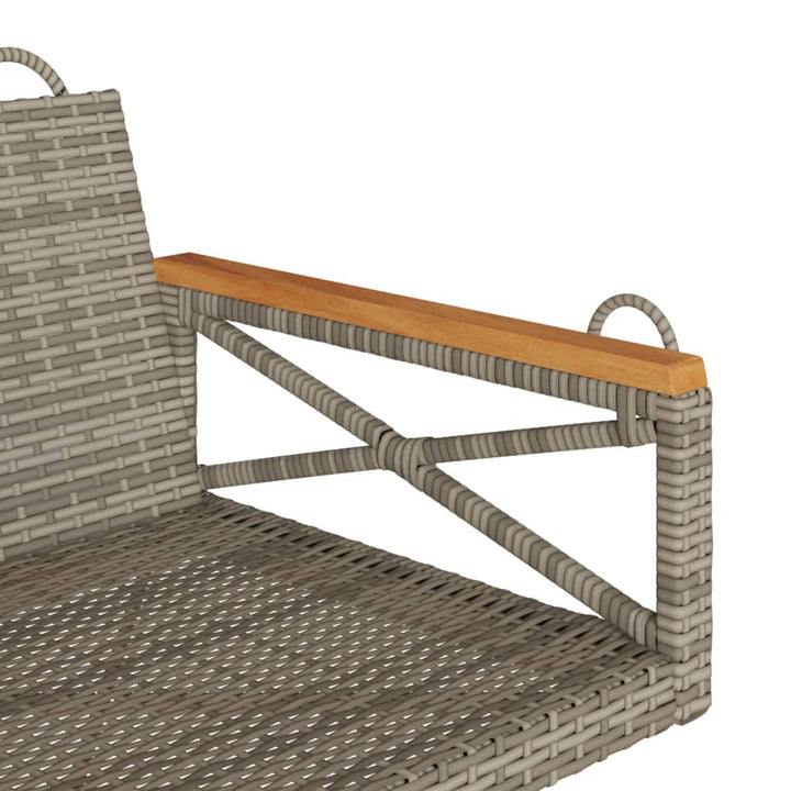 Hängesessel Grau 63x62x40 cm Poly Rattan