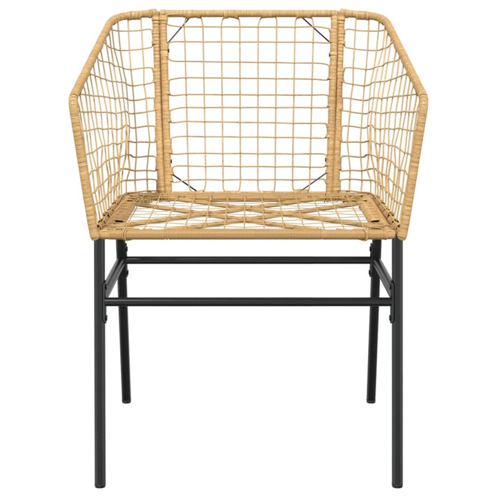 Gartenstühle 2 Stk. Braun Poly Rattan