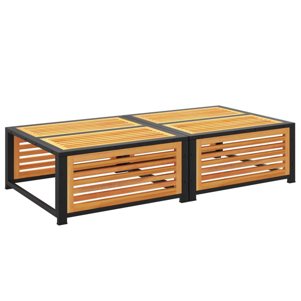 Mesa de jardín con taburete de madera maciza de acacia