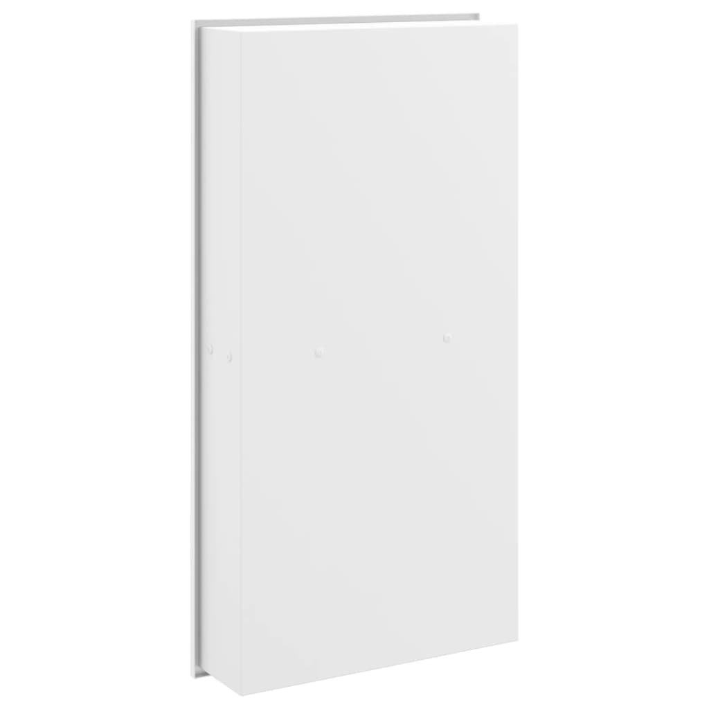 Duschnische Mattweiß 32x62x9 cm Edelstahl