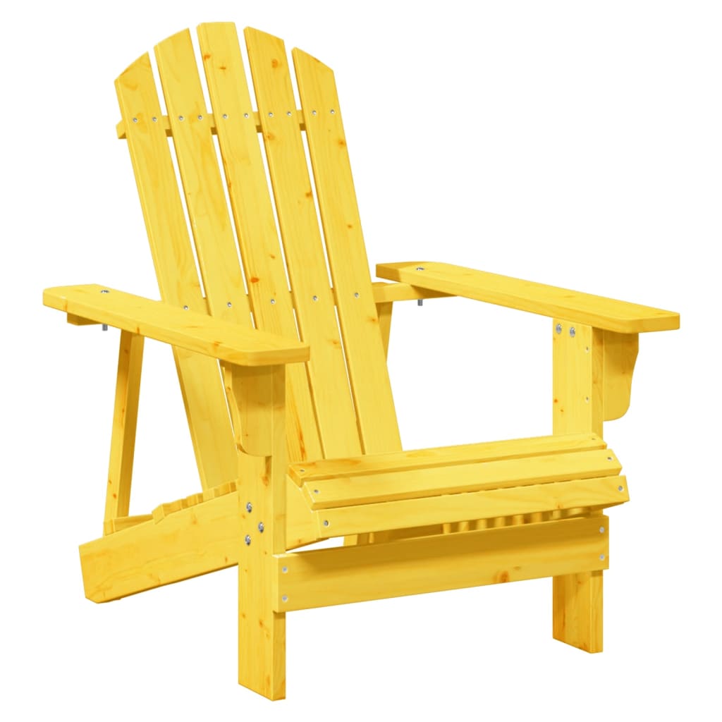 Silla Adirondack con reposapiés de madera maciza de abeto amarillo