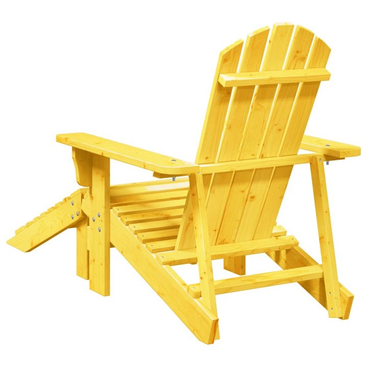 Silla Adirondack con reposapiés de madera maciza de abeto amarillo