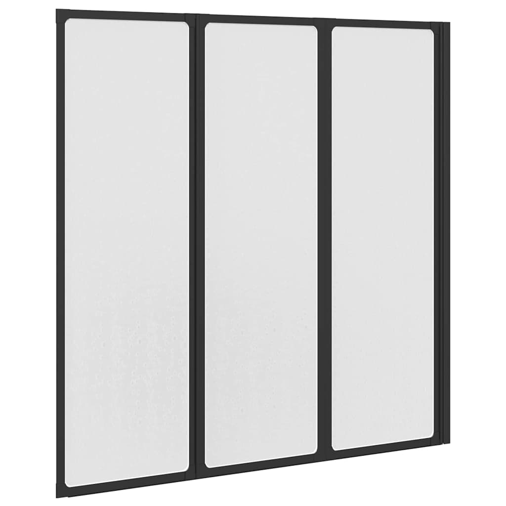 Duschwand Schwarz 120 x 2 x 117 cm Aluminium