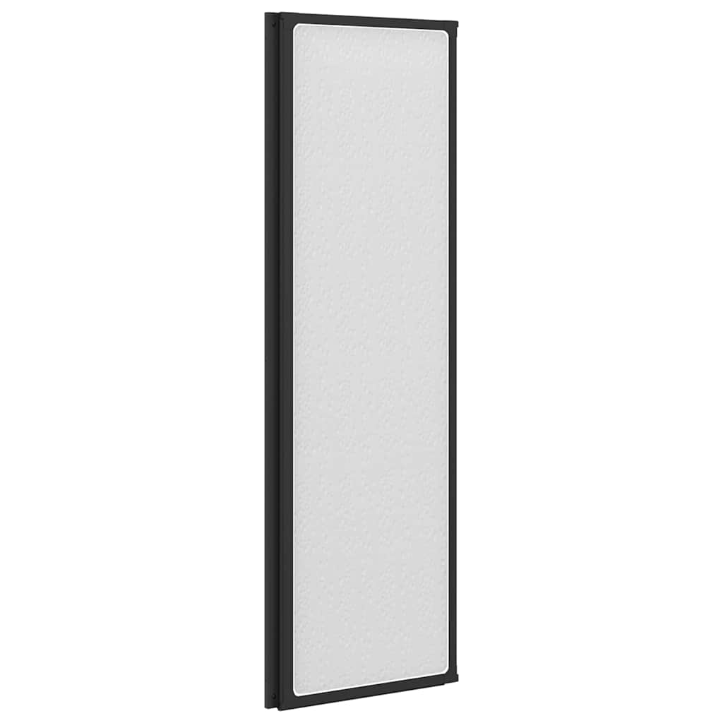 Duschwand Schwarz 132 x 2 x 140 cm Aluminium