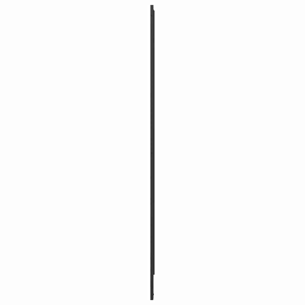 Duschwand Schwarz 132 x 2 x 140 cm Aluminium