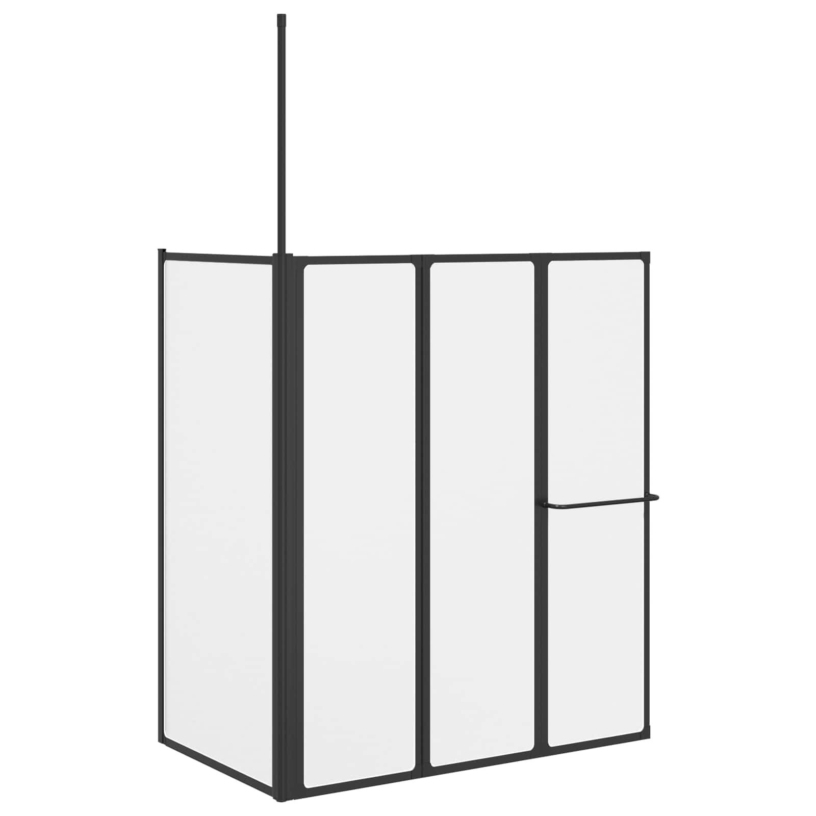 Duschwand Weiß 120 x 70 x 137 cm Aluminium