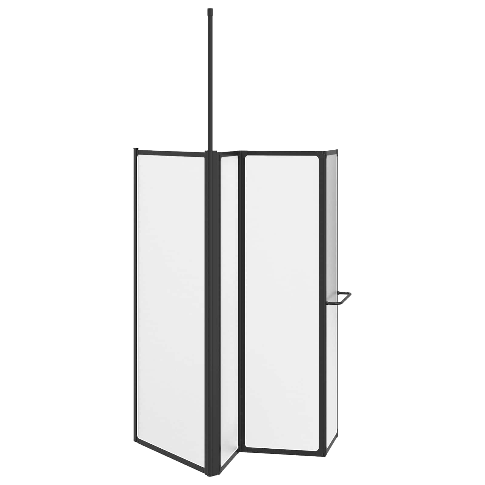 Duschwand Weiß 120 x 70 x 137 cm Aluminium