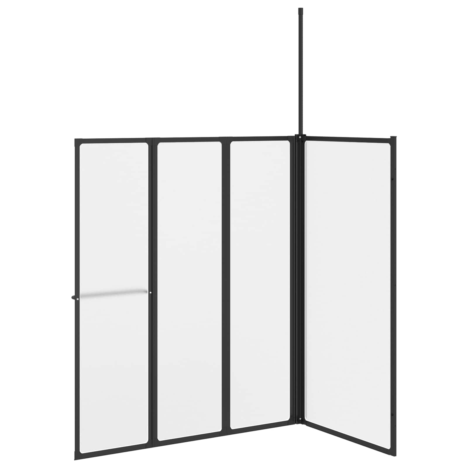 Duschwand Weiß 120 x 70 x 137 cm Aluminium