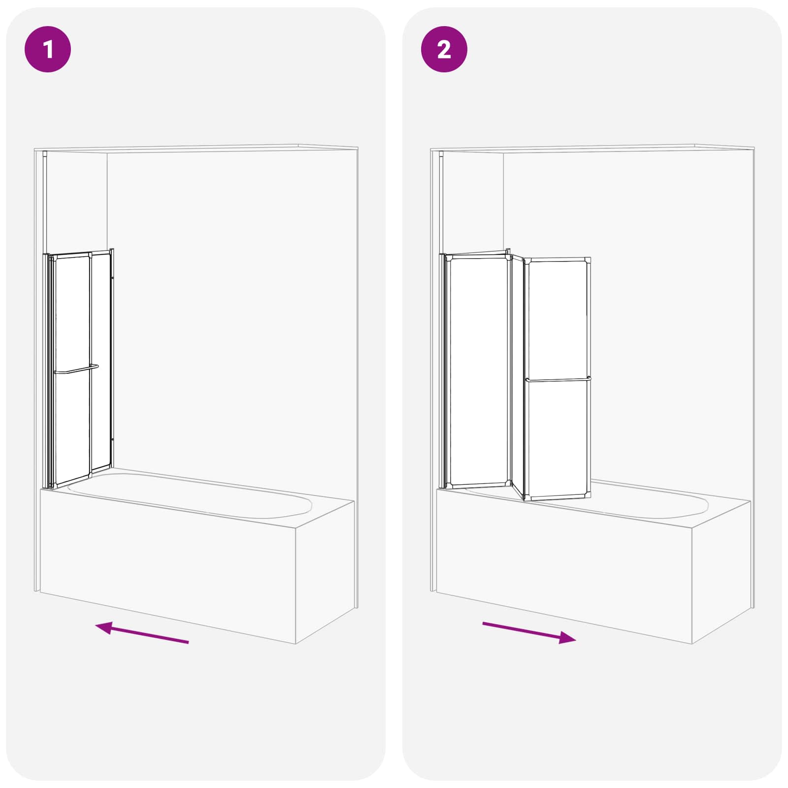Duschwand Weiß 120 x 70 x 137 cm Aluminium