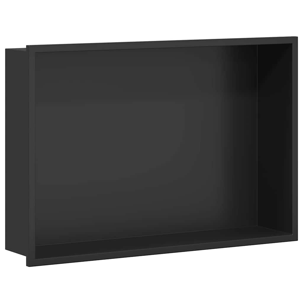 Duschnische Schwarz 45 x 30 x 9.5 cm Edelstahl