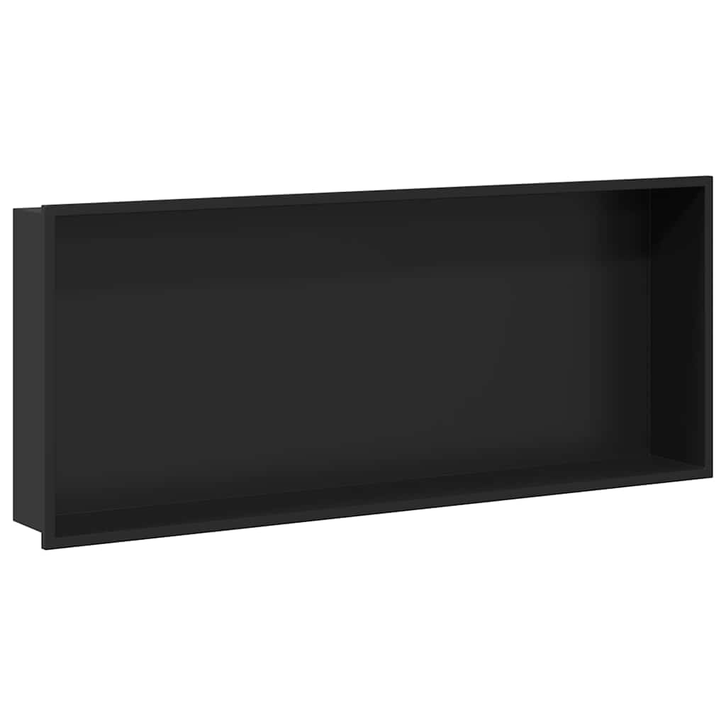 Duschnische Schwarz 75 x 30 x 9.5 cm Edelstahl