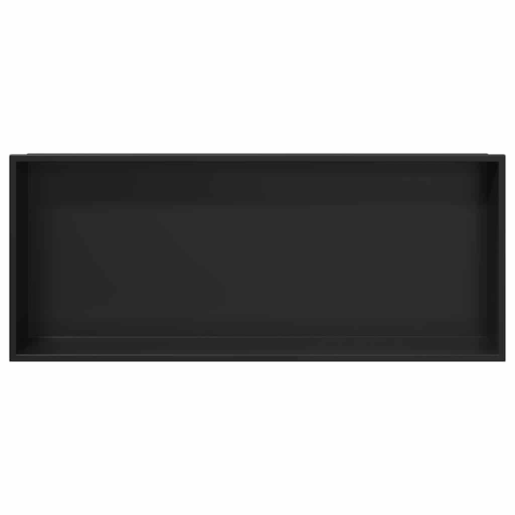 Duschnische Schwarz 75 x 30 x 9.5 cm Edelstahl