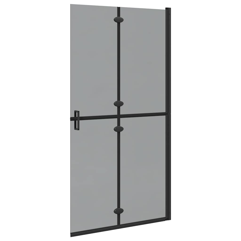 Walk-in Duschwand Schwarz und dunkel-transparent 100 x 190 cm