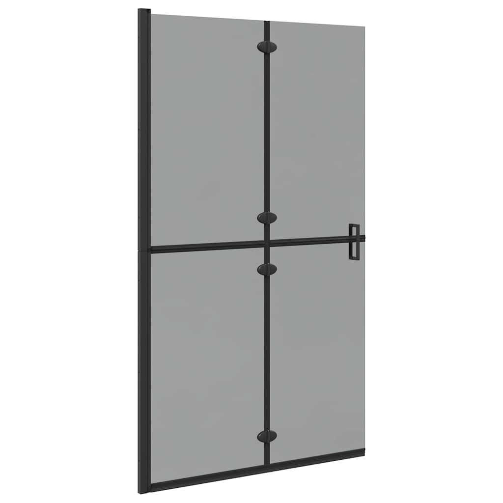 Walk-in Duschwand Schwarz und dunkel-transparent 110 x 190 cm