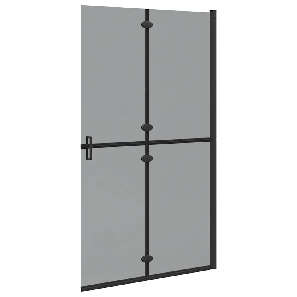 Walk-in Duschwand Schwarz und dunkel-transparent 110 x 190 cm