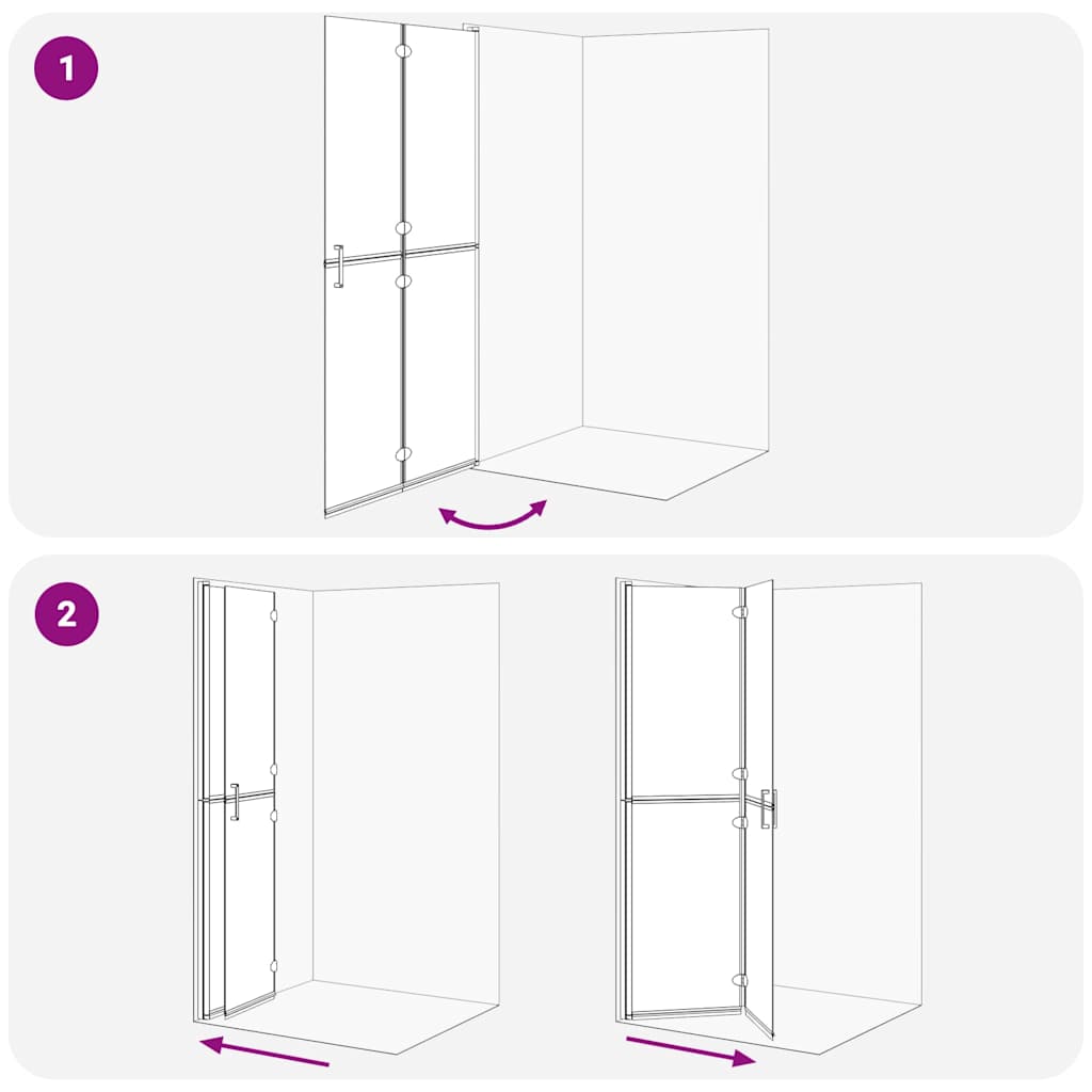 Walk-in Duschwand Sonstiges Golden und Transparent 100 x 190 cm