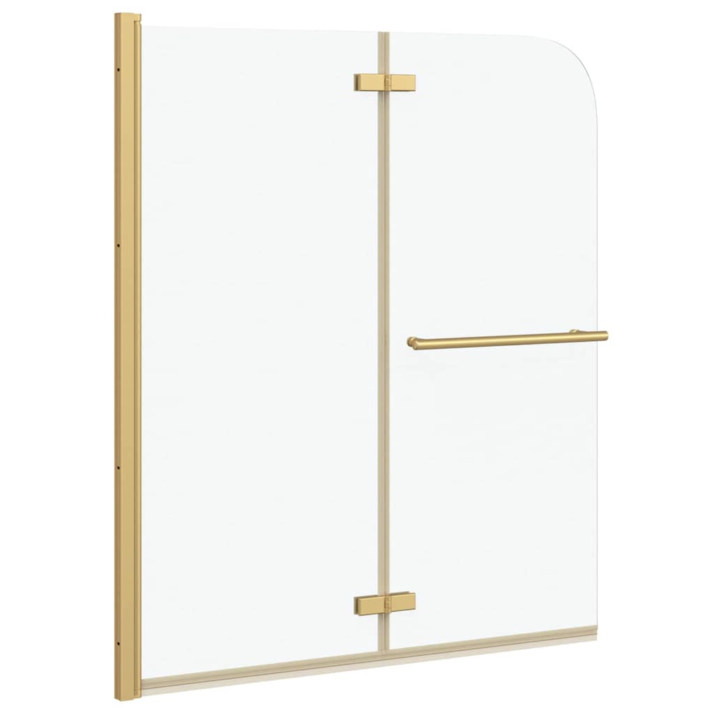 Duschabtrennung Gold 120 x 140 cm ESG-Glas und Aluminium