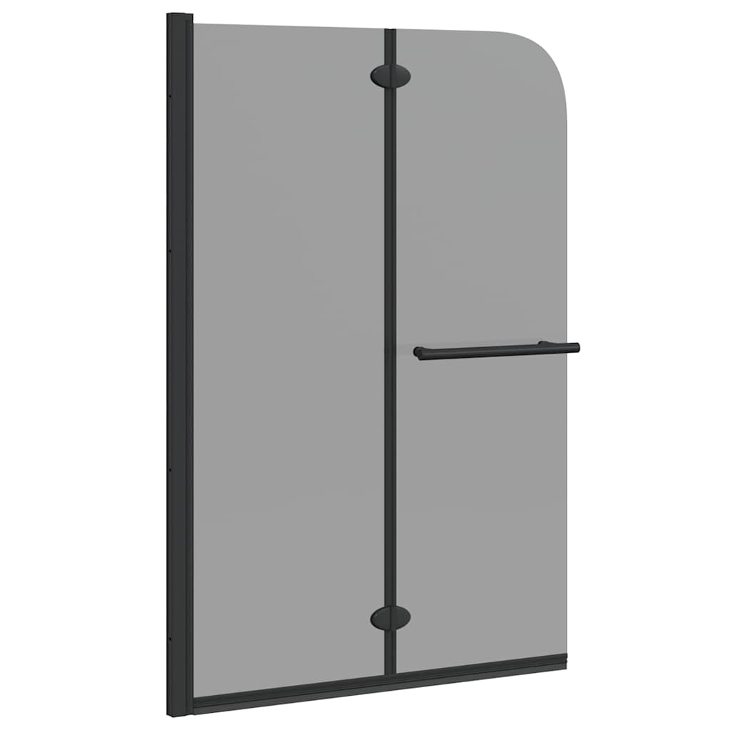 Duschabtrennung Schwarz 120 x 140 cm ESG-Glas und Aluminium