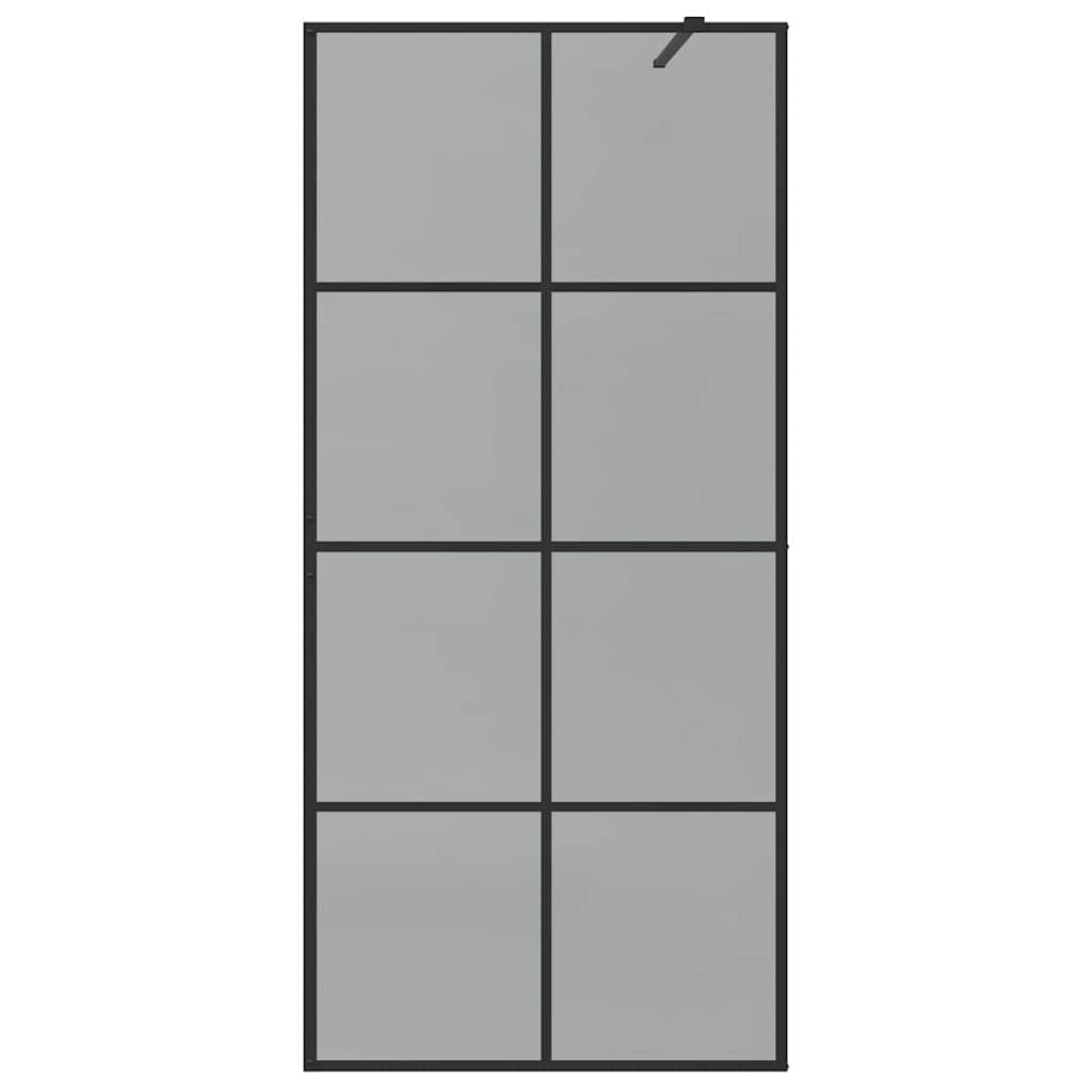 Walk-in Duschwand Schwarz 90 x 195 cm Gehärtetes Glas