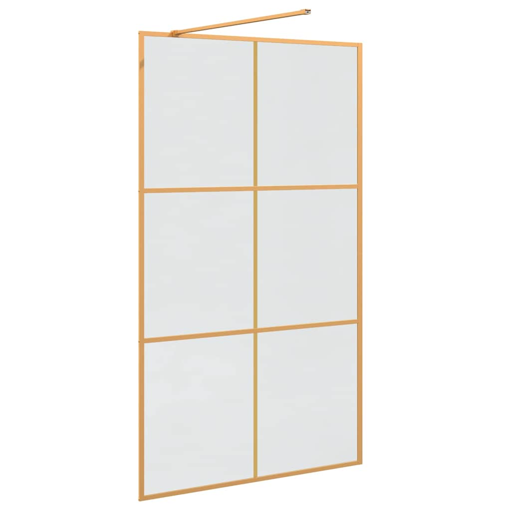 Walk-in Duschwand Gold 115 x 195 cm Gehärtetes Glas