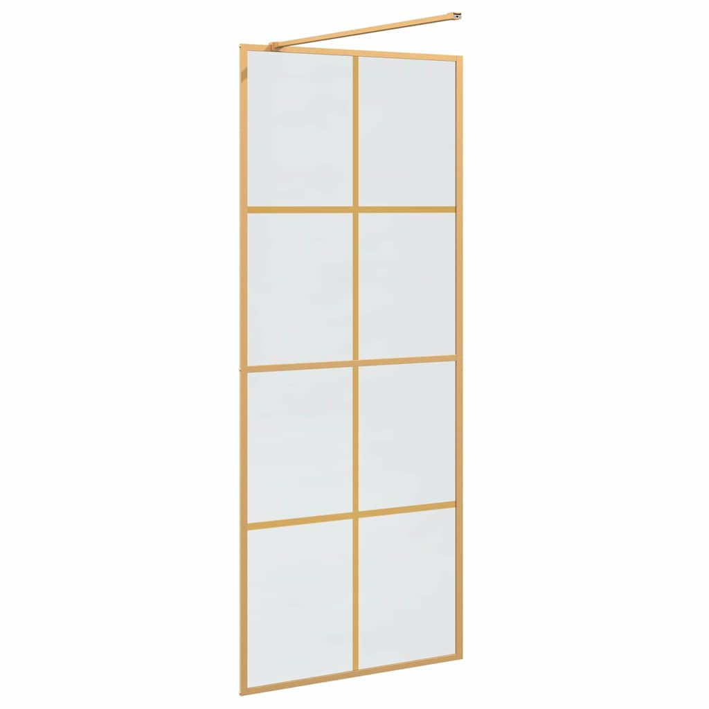 Walk-in Duschwand Gold 80 x 195 cm Gehärtetes Glas