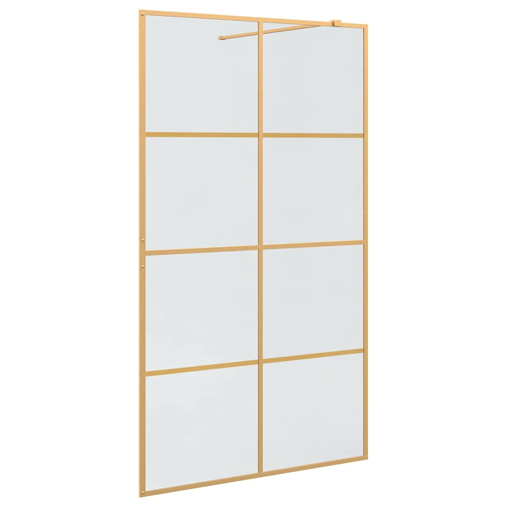 Walk-in Duschwand Gold 115 x 195 cm Gehärtetes Glas