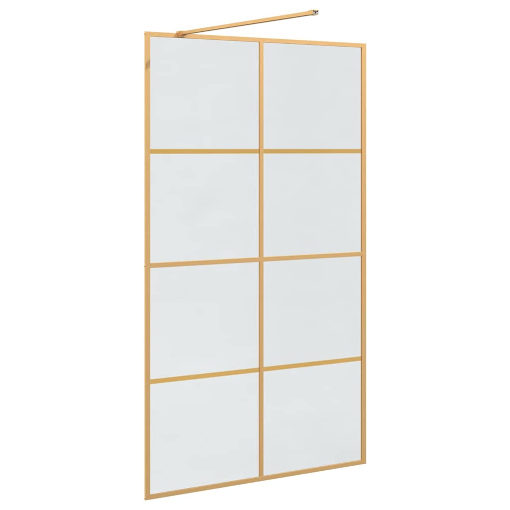 Walk-in Duschwand Gold 115 x 195 cm Gehärtetes Glas