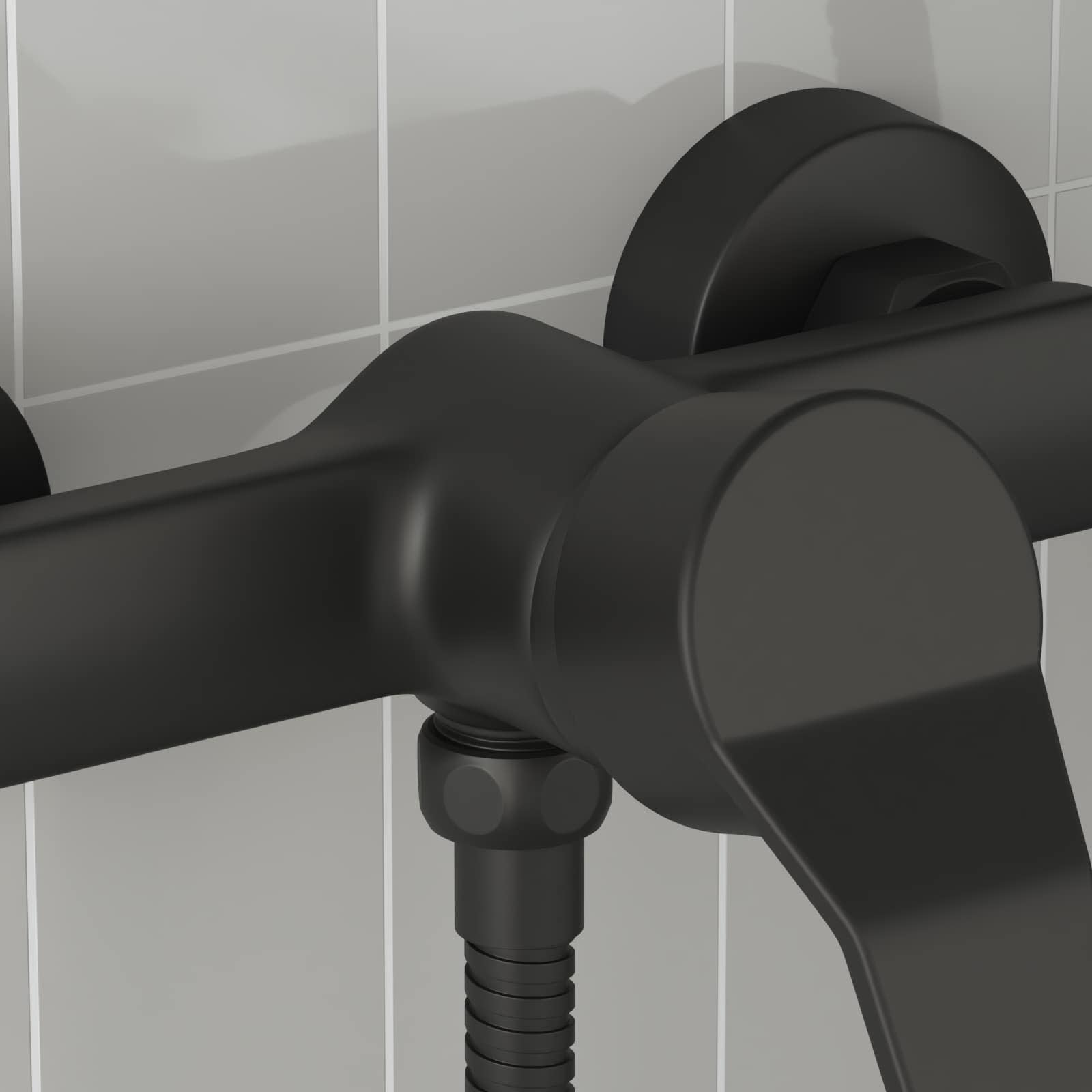 Duschmischer Schwarz G 1 / 2 Zoll Messing