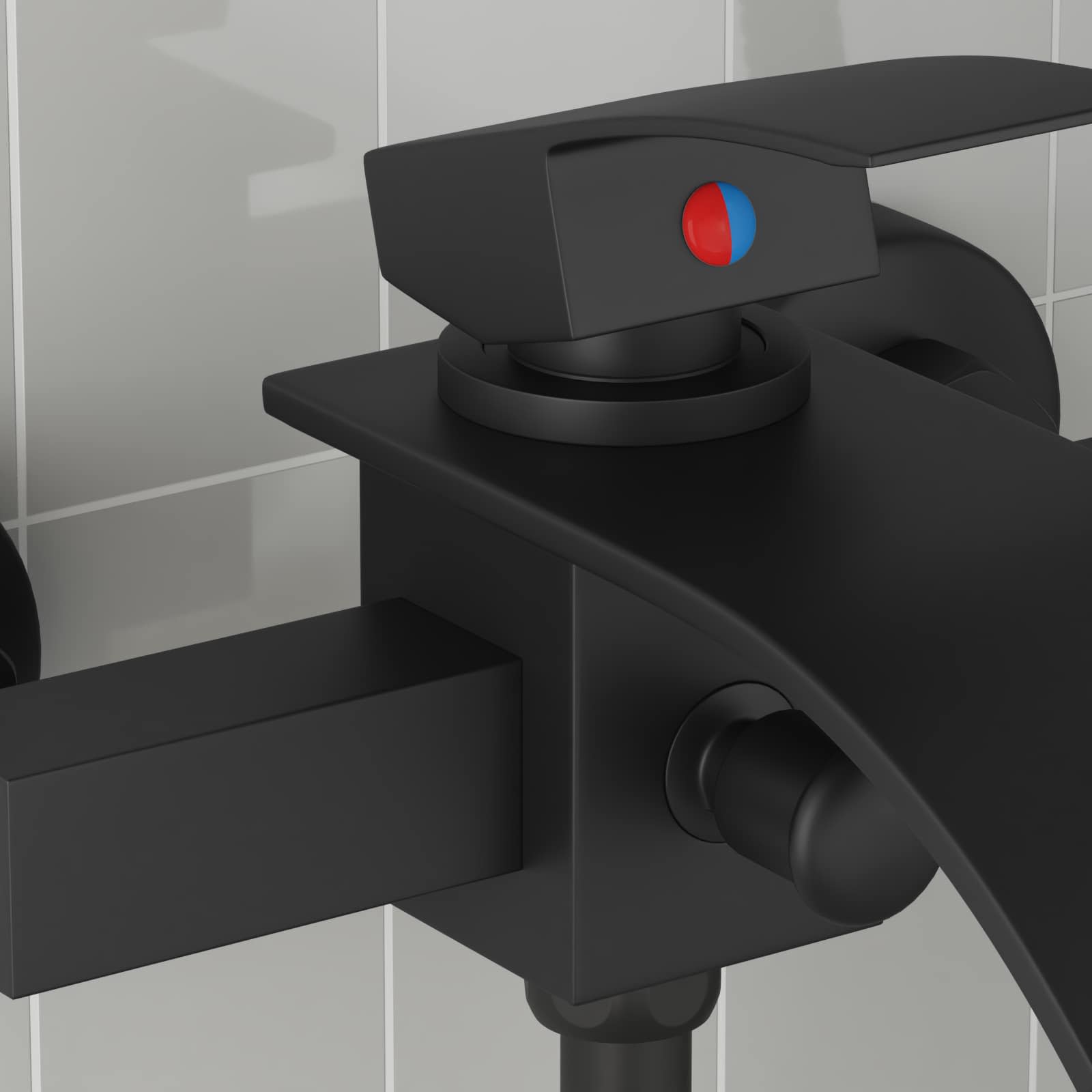 Duschmischer Schwarz G 1 / 2 Zoll