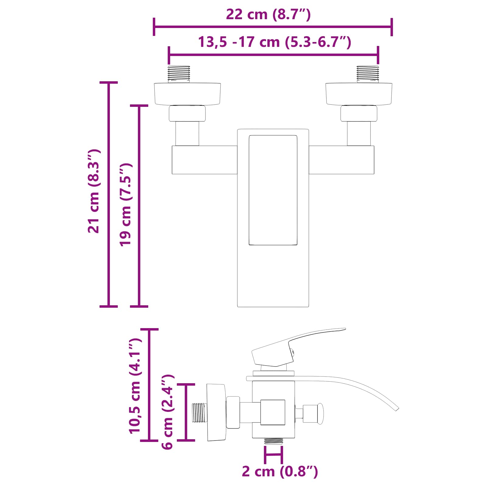 Duschmischer Schwarz G 1 / 2 Zoll