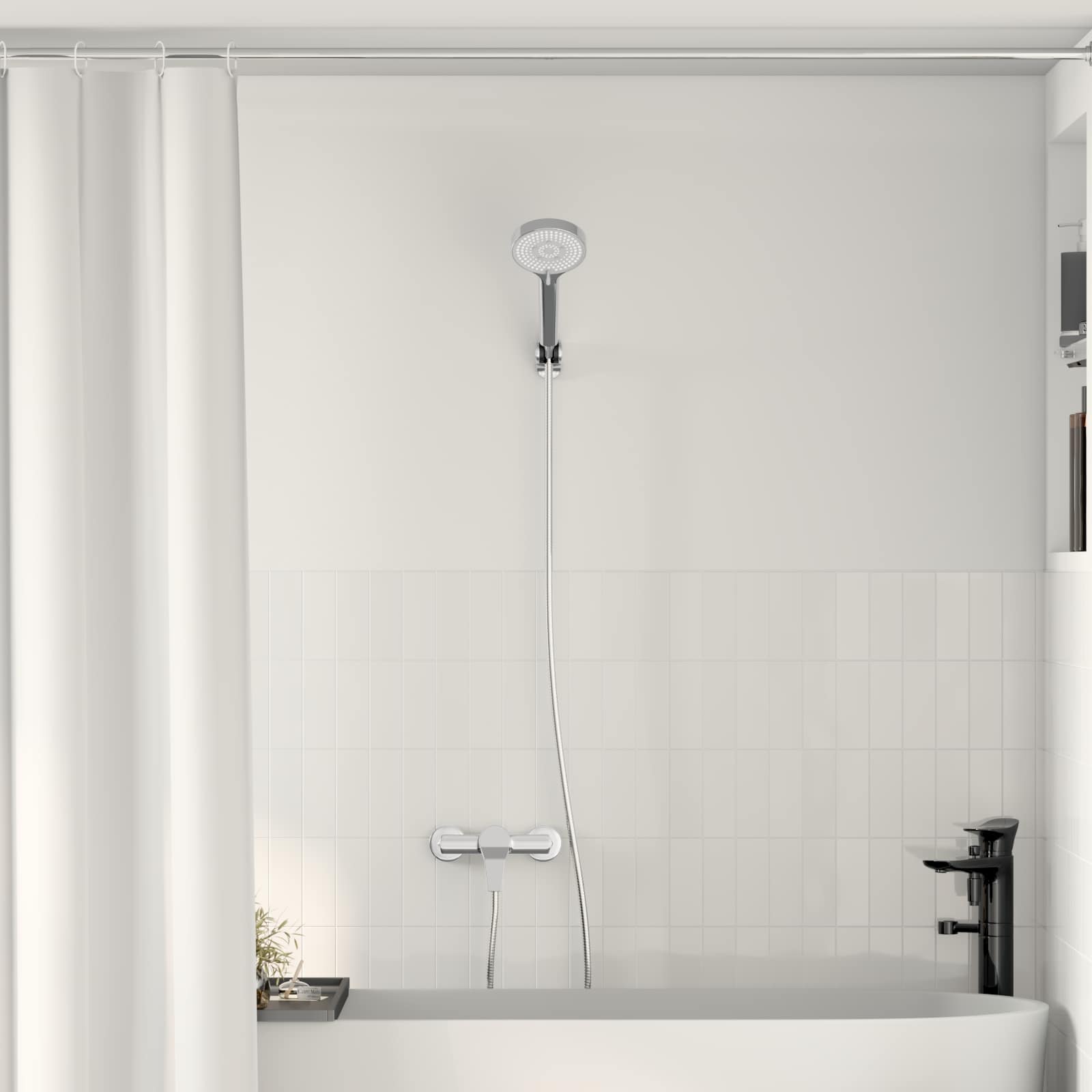 Duschkopf Set Chrom G 1 / 2 Zoll Messing