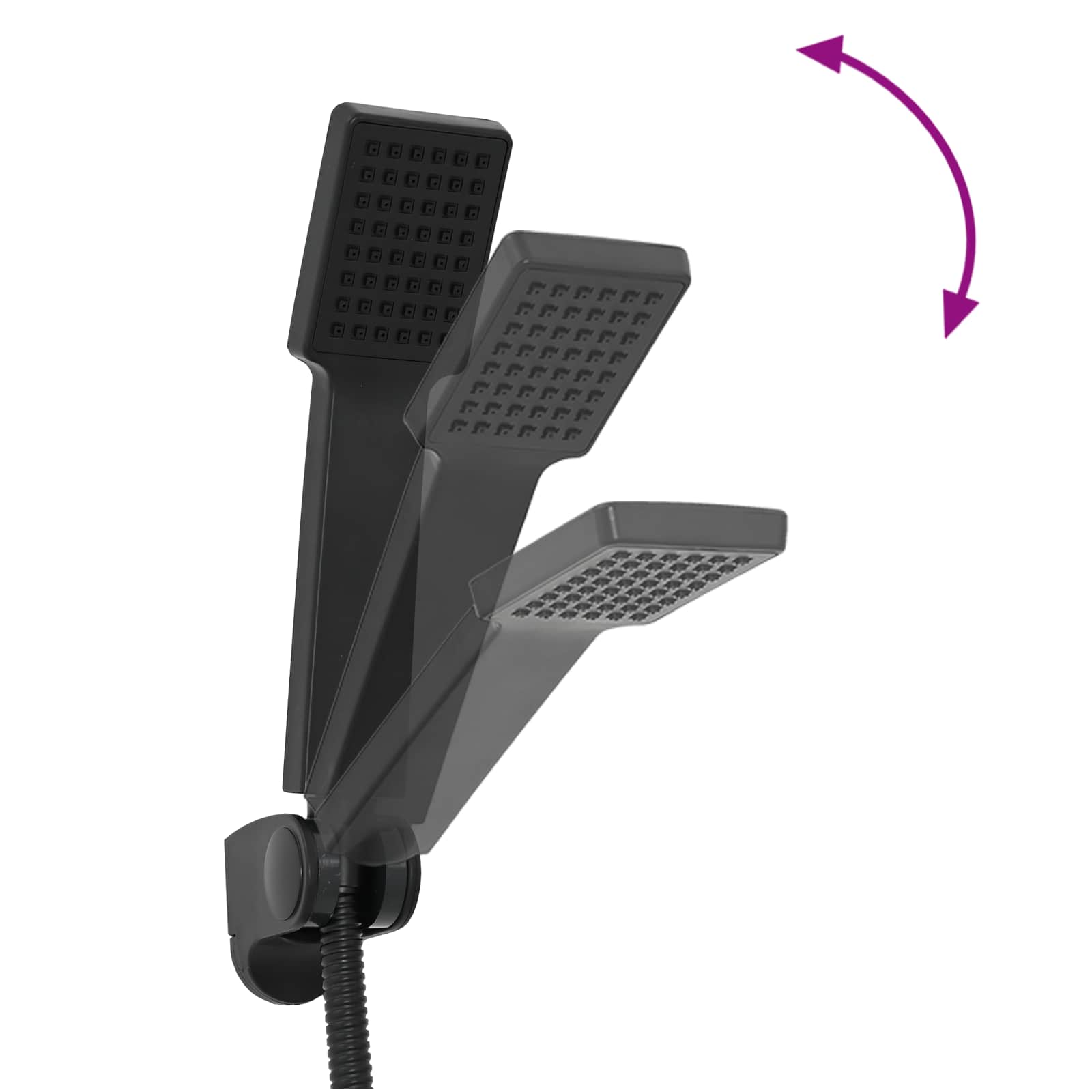 Duschkopf Set Schwarz G 1 / 2 Zoll